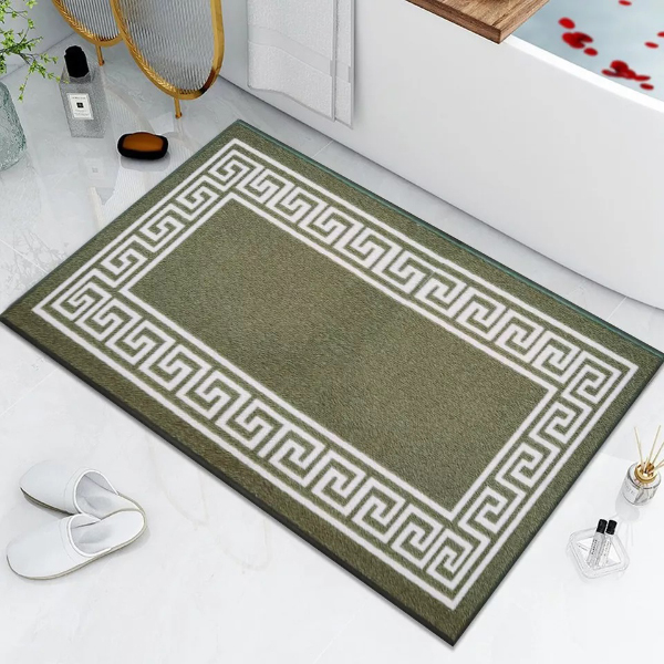 Non Slip Water Absorbent Toilet Pedestal Mat, Small & Large Bathroom Rug