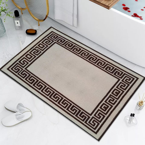 Non Slip Water Absorbent Toilet Pedestal Mat, Small & Large Bathroom Rug