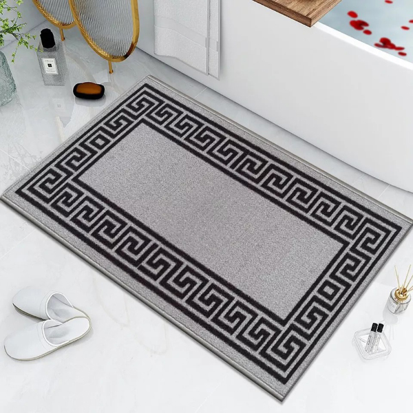 Non Slip Water Absorbent Toilet Pedestal Mat, Small & Large Bathroom Rug