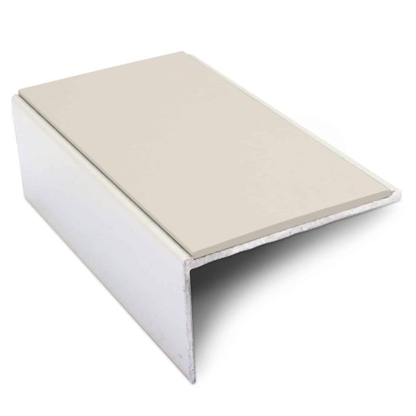 Aluminium Commercial Stair Nosing 56mm x 32mm Edge Trim With Non Slip Pvc Insert 