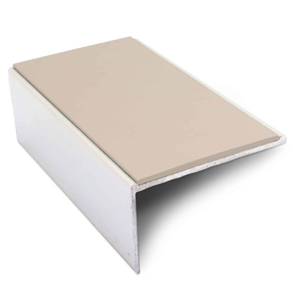 Aluminium Commercial Stair Nosing 56mm x 32mm Edge Trim With Non Slip Pvc Insert 