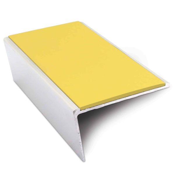 Non Slip Aluminium Commercial Stair Nosing 57mm x 32mm Edge Trim With Pvc Insert 