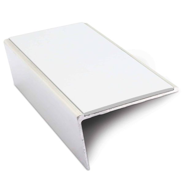 Non Slip Aluminium Commercial Stair Nosing 57mm x 32mm Edge Trim With Pvc Insert 