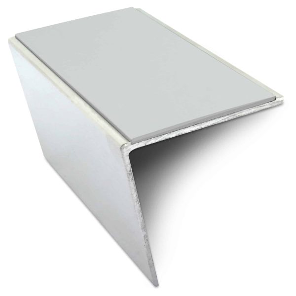 Commercial Stair Nosing 57mm x 55mm Edge Trim With Pvc Insert Aluminium Anti Slip