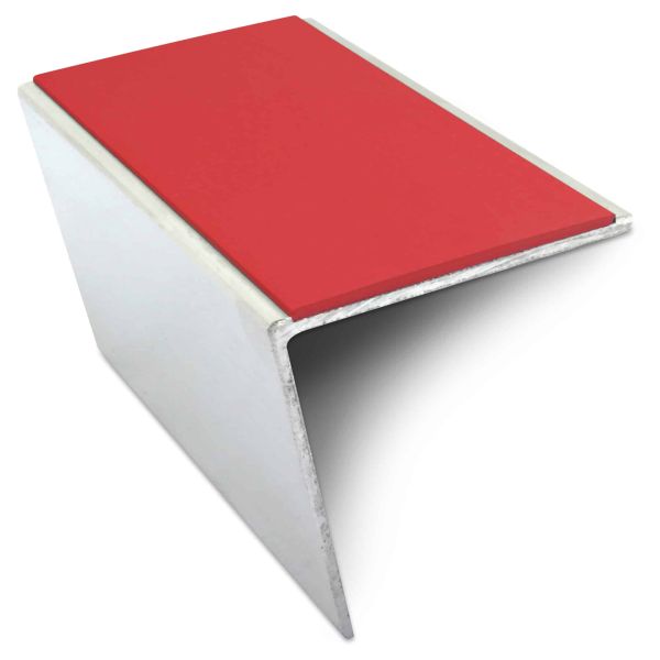 Commercial Stair Nosing 57mm x 55mm Edge Trim With Pvc Insert Aluminium Anti Slip