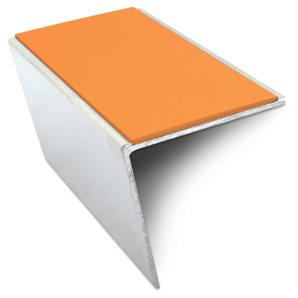 Commercial Stair Nosing 57mm x 55mm Edge Trim With Pvc Insert Aluminium Anti Slip