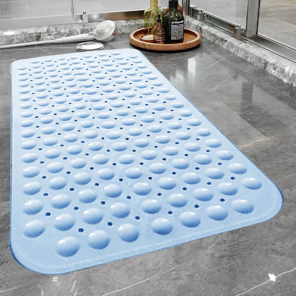 Non Slip Extra Large Anti Mold Strong Rubber Suction Bathtub Bubble Mat 