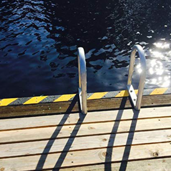 GRP Hazard Decking Strip Non Slip High Visibility for Slippery Decking Free Screws