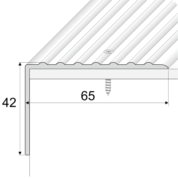 Non Slip Heavy Duty Aluminum Stairs Nosing For Stair Treads