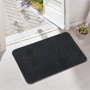 Polyester Dirt Trapper Doormat Non Slip Entrance Rug for Front Door Super Absorbent, Machine Washable