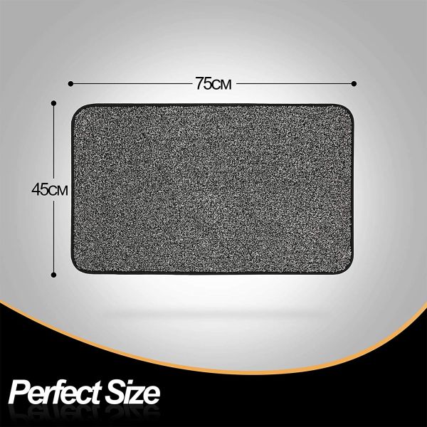 Polyester Dirt Trapper Doormat Non Slip Entrance Rug for Front Door Super Absorbent, Machine Washable