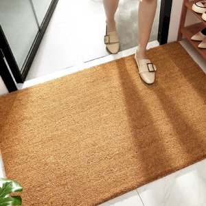 Non-Slip PVC Backed Natural Coir Rugs Entrance Door Mat For Office and Home