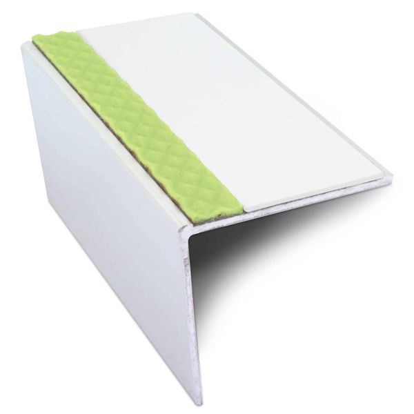 Commercial Stair Nosing 57mm x 55mm Edge Trim With Pvc Insert  DDA Compliant Aluminium