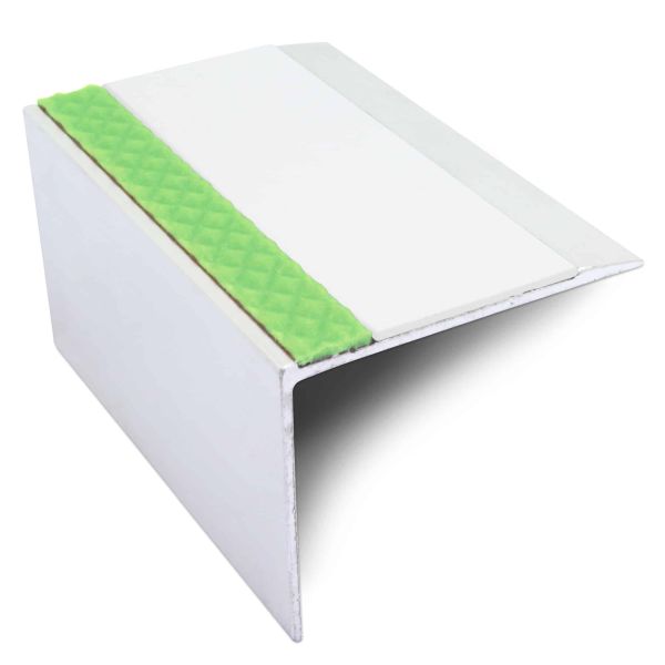 Commercial Stair Nosing 67mm x 55mm Edge Trim With Pvc Insert Non Slip DDA Compliant Aluminium