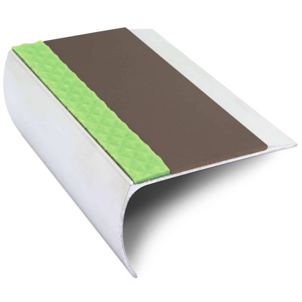 Commercial Stair Nosing 69mm x 40mm Edge Trim With Pvc Insert Non Slip