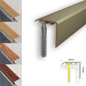 Non Slip UPVC Stair Nosing Trim - 25mm x 25mm 