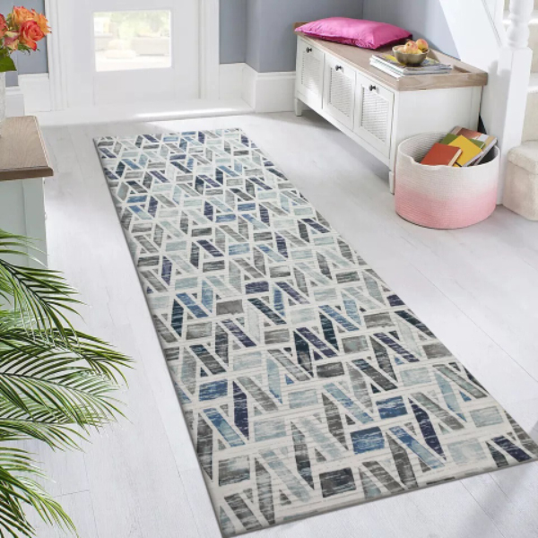 Non Slip Zara Crystal Hallway Runner Washable Rugs Kitchen Carpet Floor Mats