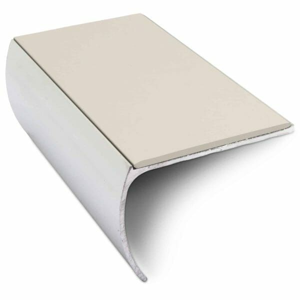 Aluminium Non Slip Commercial Stair Nosing Bullnose Edge Trim With Pvc Insert 57 x 40mm