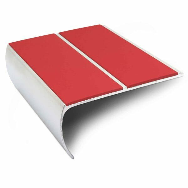 Anti Slip Commercial Stair Nosing Aluminium Edge Trim With Pvc Insert 87 x 40mm