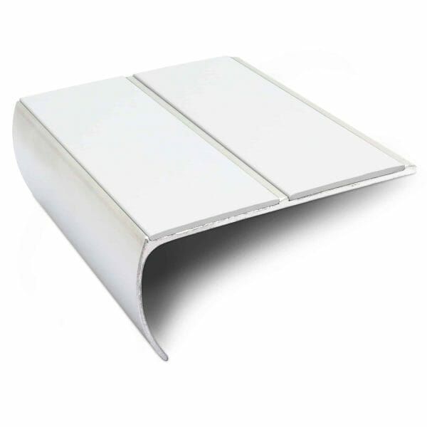 Anti Slip Commercial Stair Nosing Aluminium Edge Trim With Pvc Insert 87 x 40mm