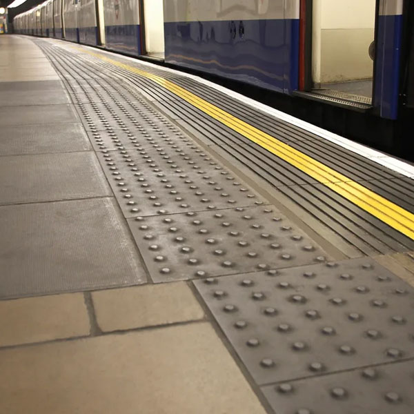 Off-Street Platform Edge with Adhesive