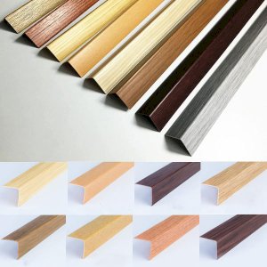 Plastic PVC Corner Trim Wall Corner Guard Edge Protector Wood Effect