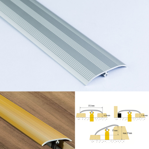 Push In Aluminium Door Bars Threshold Strip Transition Trim Laminate Tiles