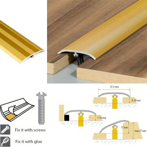 Push In Aluminium Door Bars Threshold Strip Transition Trim Laminate Tiles