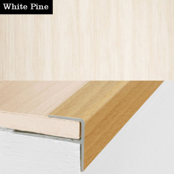 Push-In Aluminium Wood Effect Stair Nosing Edge Trim 15 x 22mm 