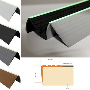 PVC Bullnose Stair Nosing Anti Slip Rubber Angle Step Edge