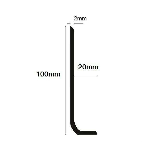 PVC Flexible Sit On Skirting Board PVC Angle 15m Long