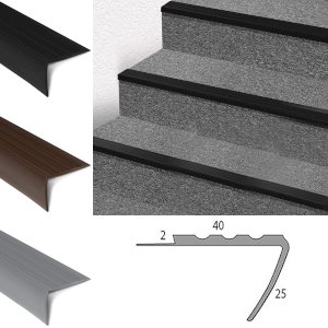 PVC L Shape Stair Nosing Profile Elegant Stair Protection For All Flooring Types