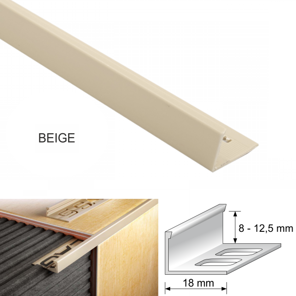 PVC Straight Edge L Shaped Tile Trim