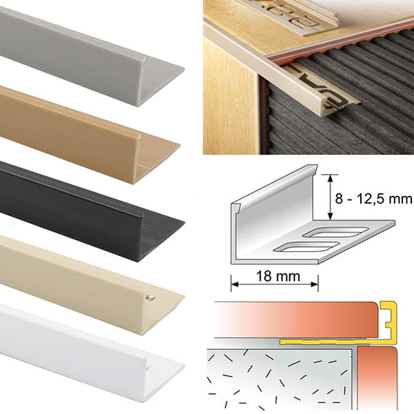 PVC Straight Edge L Shaped Tile Trim