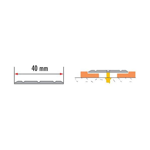 Aluminium Robust Rail Drilled For Doorways And Room Entryways