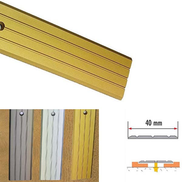 Aluminium Robust Rail Drilled For Doorways And Room Entryways