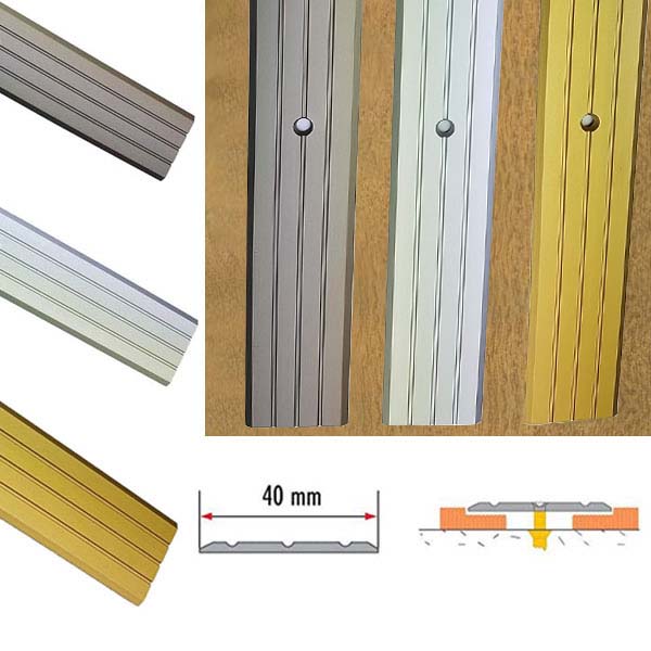 Aluminium Robust Rail Drilled For Doorways And Room Entryways