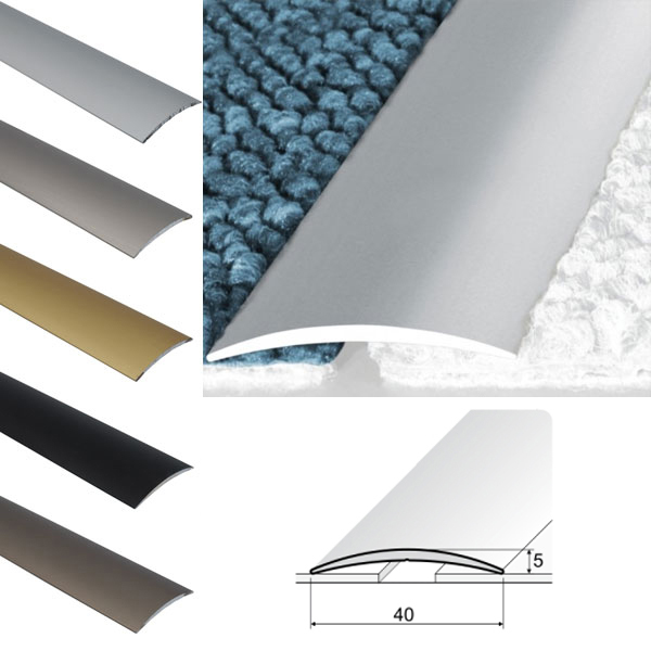 Self Adhesive Aluminium Door Thresholds For Connecting Wooden Or Carpet Floors