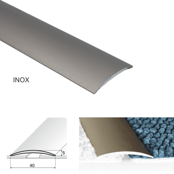 Self Adhesive Aluminium Door Thresholds For Connecting Wooden Or Carpet Floors