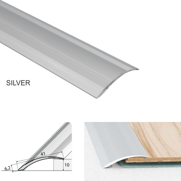 Self Adhesive Aluminium Door Thresholds For Wooden, Laminate, Carpet Vinyl Flooring