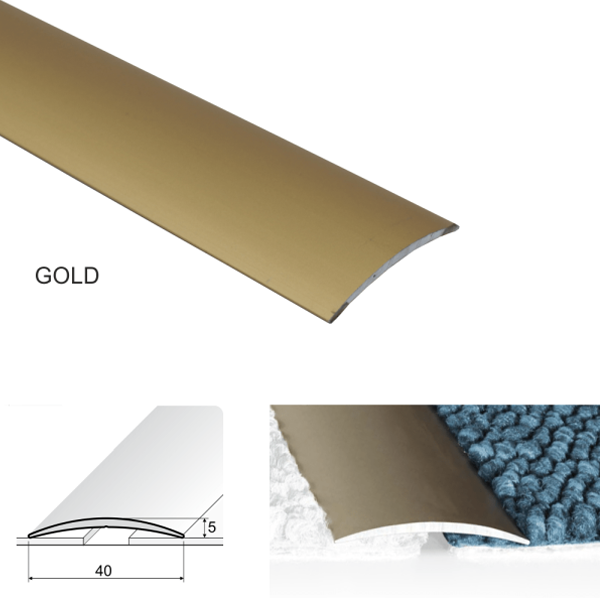 Self Adhesive Aluminium Door Thresholds For Connecting Wooden Or Carpet Floors