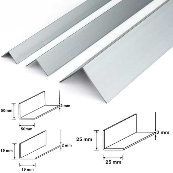 Silver Plastic PVC Corner 90 Degree Angle Trim Pack of 5