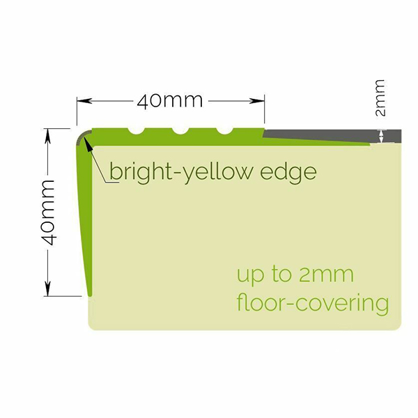 Warning Rubber Angle Anti Slip Stair Nosing