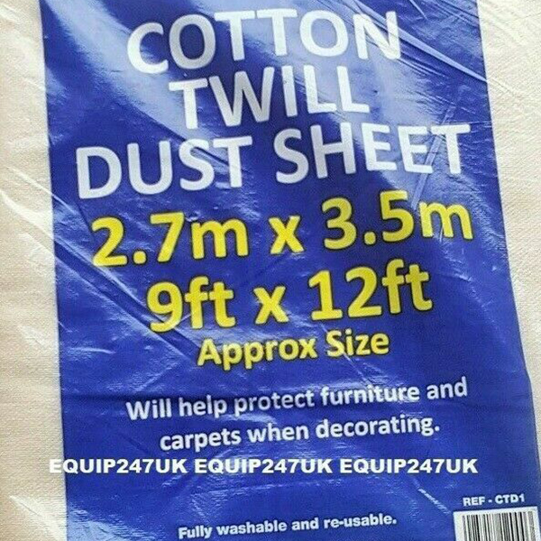 Extra Cotton Twill Durable Dust Sheet - Large