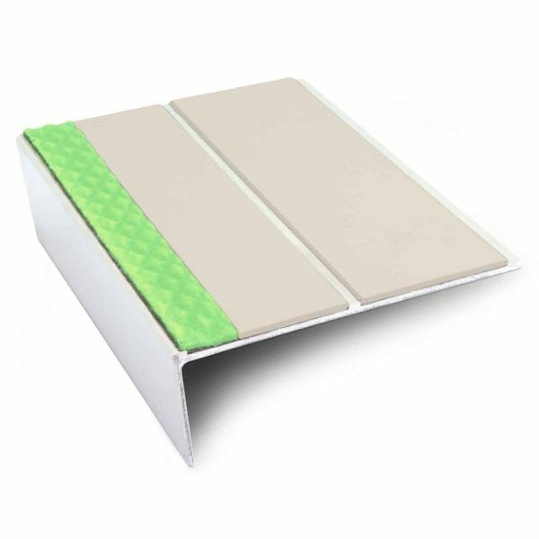 Tredsafe Aluminium Non Slip Stair Nosing Edge Trim With Pvc Insert 85 x 32mm