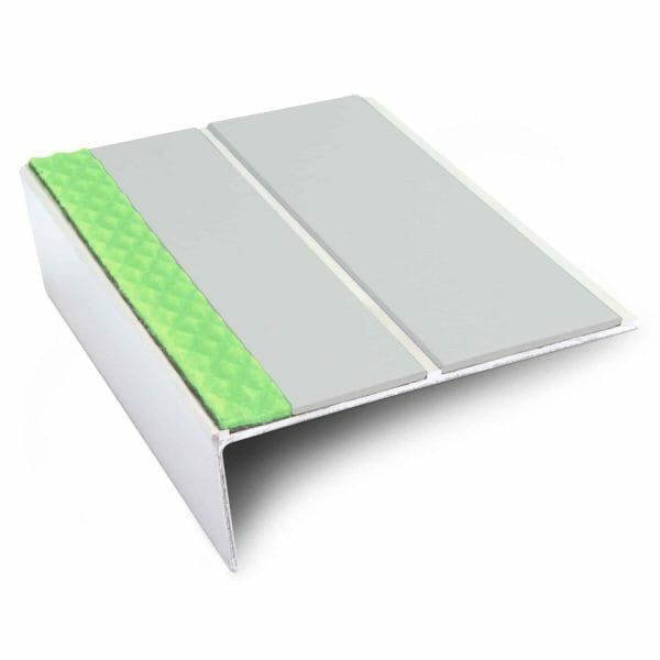 Tredsafe Aluminium Non Slip Stair Nosing Edge Trim With Pvc Insert 85 x 32mm