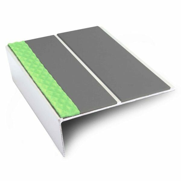 Tredsafe Aluminium Non Slip Stair Nosing Edge Trim With Pvc Insert 85 x 32mm