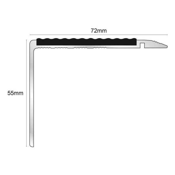 Tredsafe Non Slip Stair Nosing 72 x 55 mm 