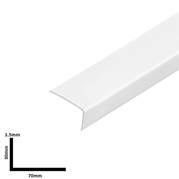 Unequal Angle Plastic Trim PVC Cover Strip Rigid Corner Angle Edging 1m