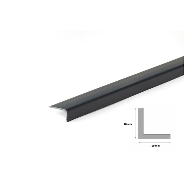 1m Unequal Anthracite Plastic Pvc Corner 90 Degree Angle Trim